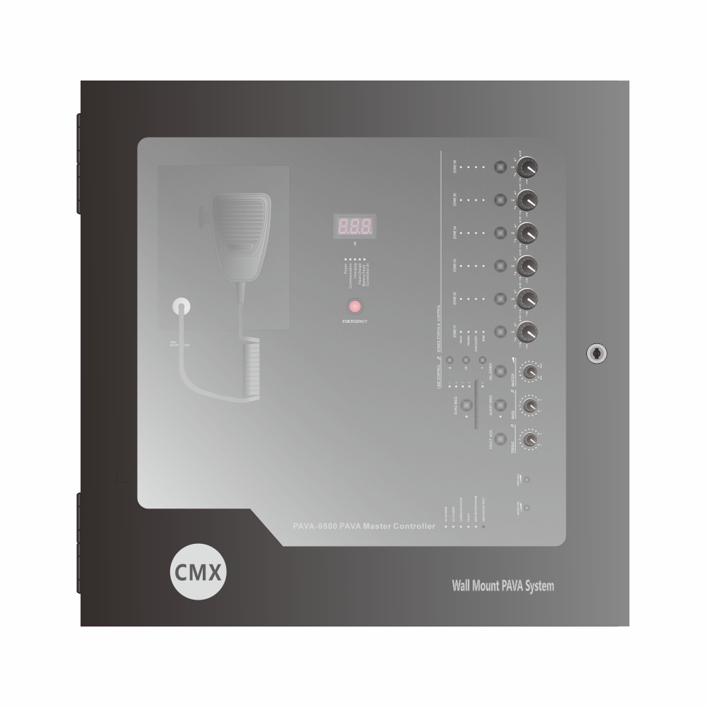 6 Zone Wall Mounted Voice Evacuation System Controller